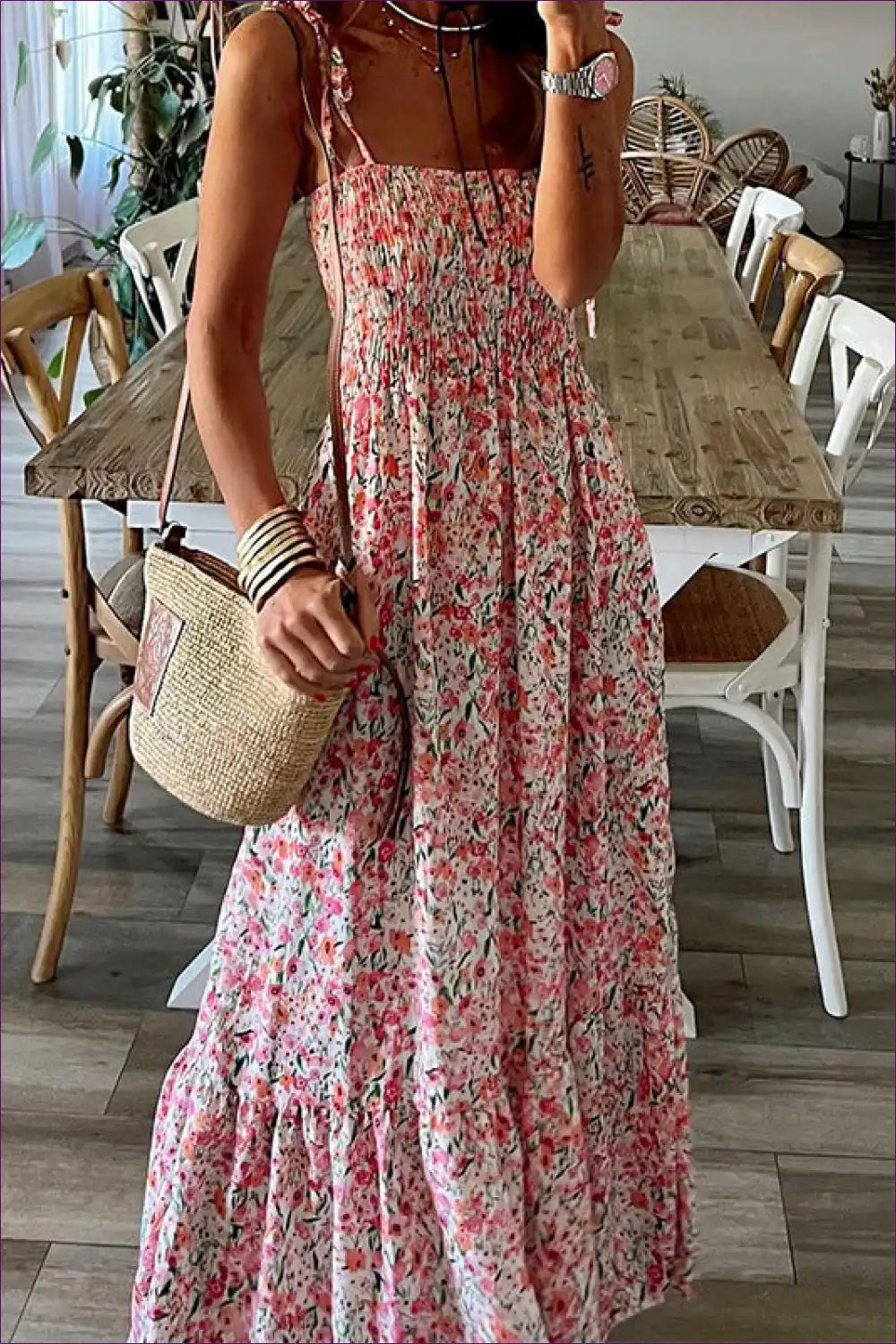 Maxi Dress with Tiered Skirt - Bohemian Dreams