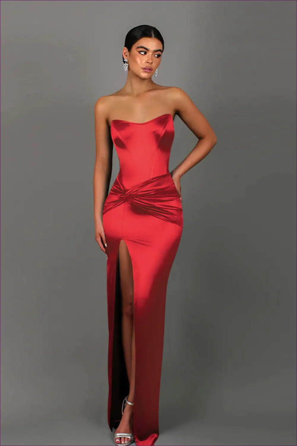 Maxi Dress with Twisted Waist Detail - Evening Drama - Dresses - Clothing • Glamour • Party • Sexy - Lingerie Hut