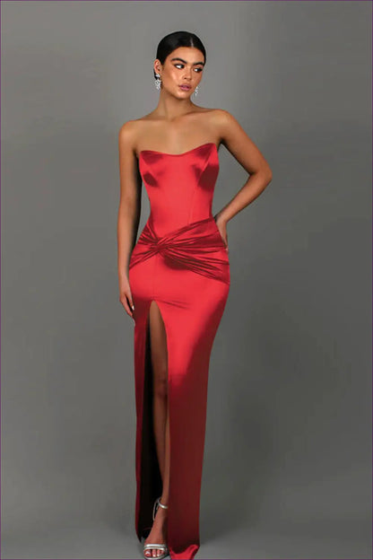 Maxi Dress with Twisted Waist Detail - Evening Drama - Dresses - Clothing • Glamour • Party • Sexy - Lingerie Hut