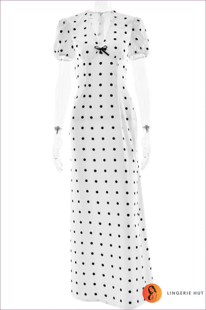 Maxi Puff Sleeve Bodycon Dress - Understated Glamour - s / White - Dresses - Clothing • Elegant • Lingerie Hut