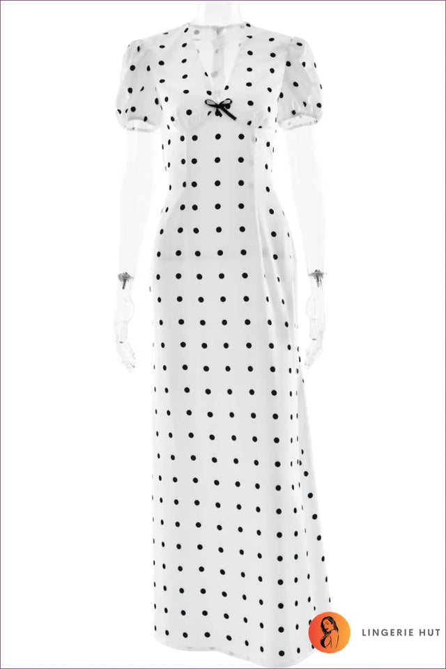 Maxi Puff Sleeve Bodycon Dress - Understated Glamour