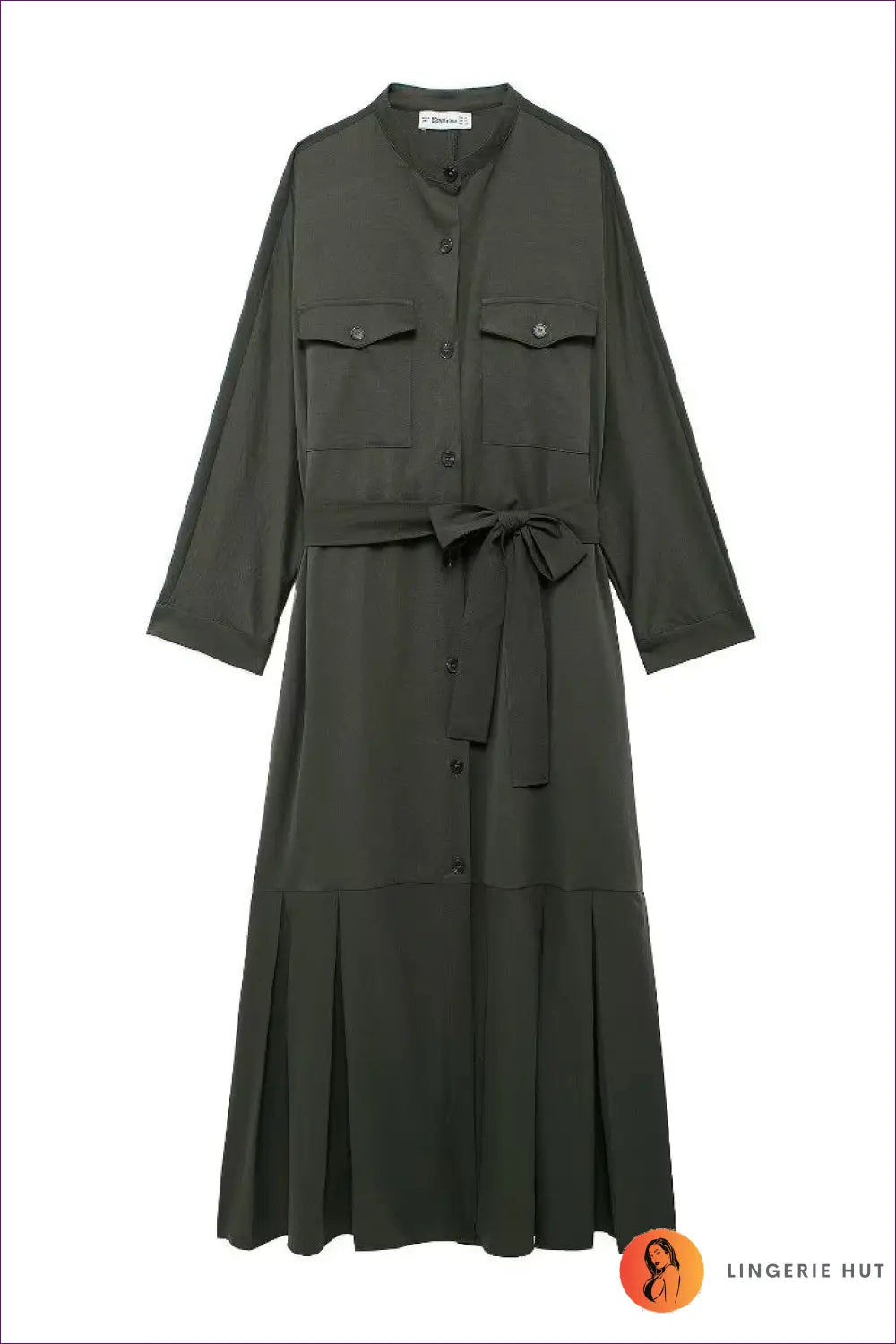 Maxi Wrap Dress with A-line Fit - Effortless Elegance - Xs / Green - Dresses - Lingerie Hut - All Season • Casual