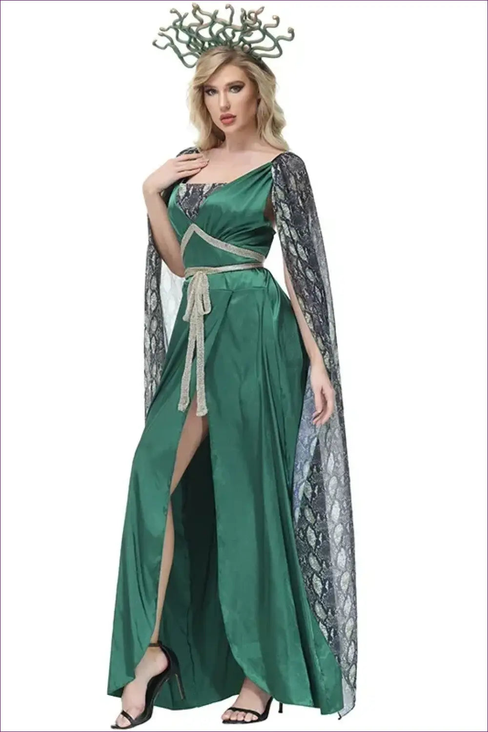 Medusa Costume with Snakeskin Cape - Mythic Confidence - Halloween • just in • Party • Theme Parties - Lingerie Hut