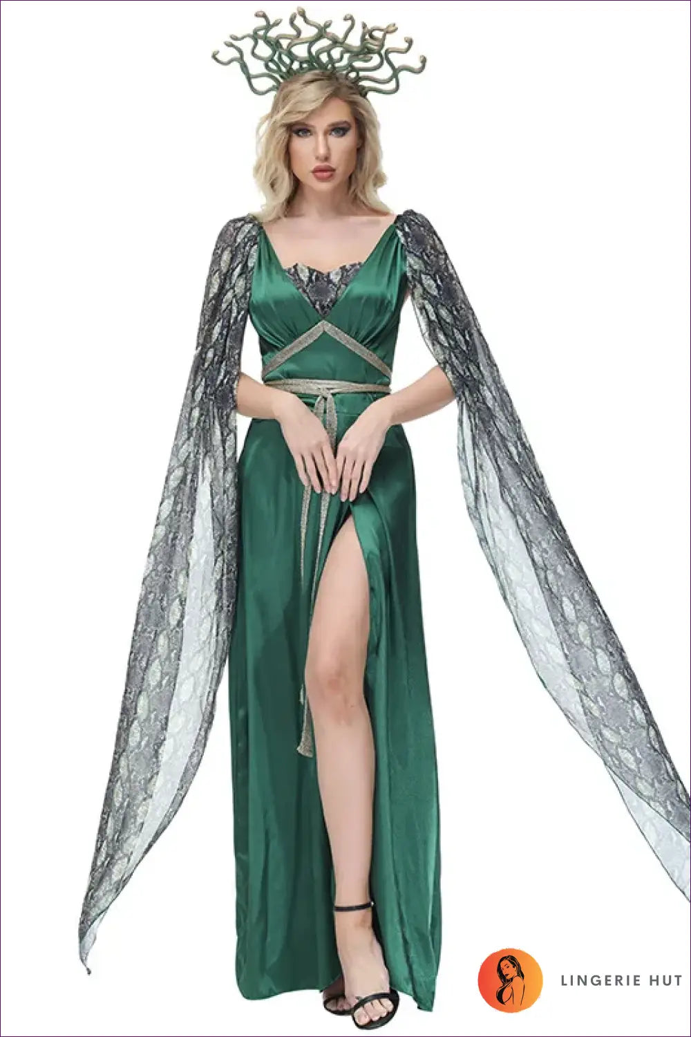 Medusa Costume with Snakeskin Cape - Mythic Confidence - Halloween • just in • Party • Theme Parties - Lingerie Hut