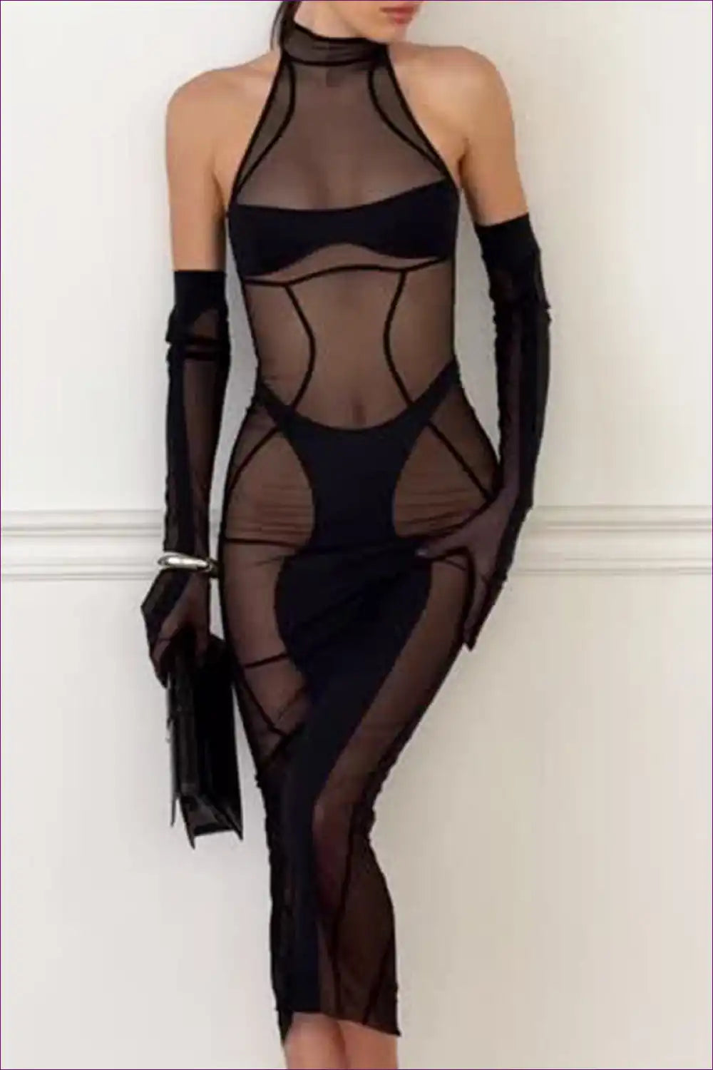 Mesh Dress with Cut-out Details - After Dark for Bodycon, Clubwear, Cutout, Date Night, Dresses