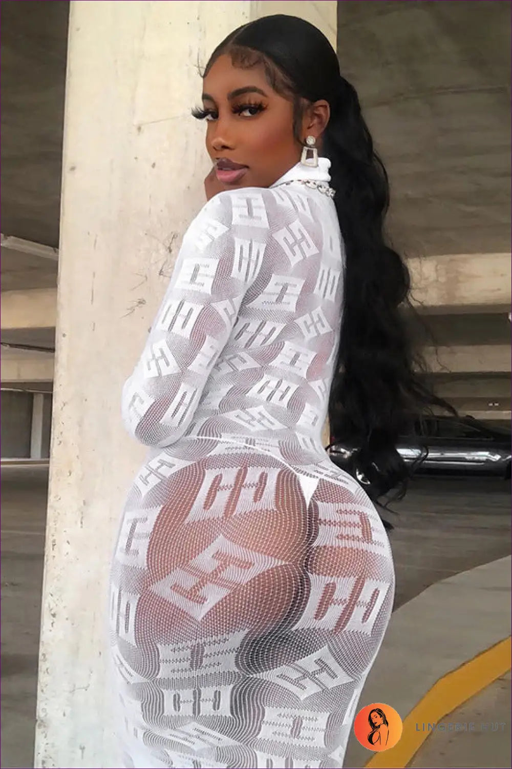 Lace Maxi Dress with Appliqué - Understated Glamour - Bodysuit - Lingerie Hut - A-line • All Season • Bridal