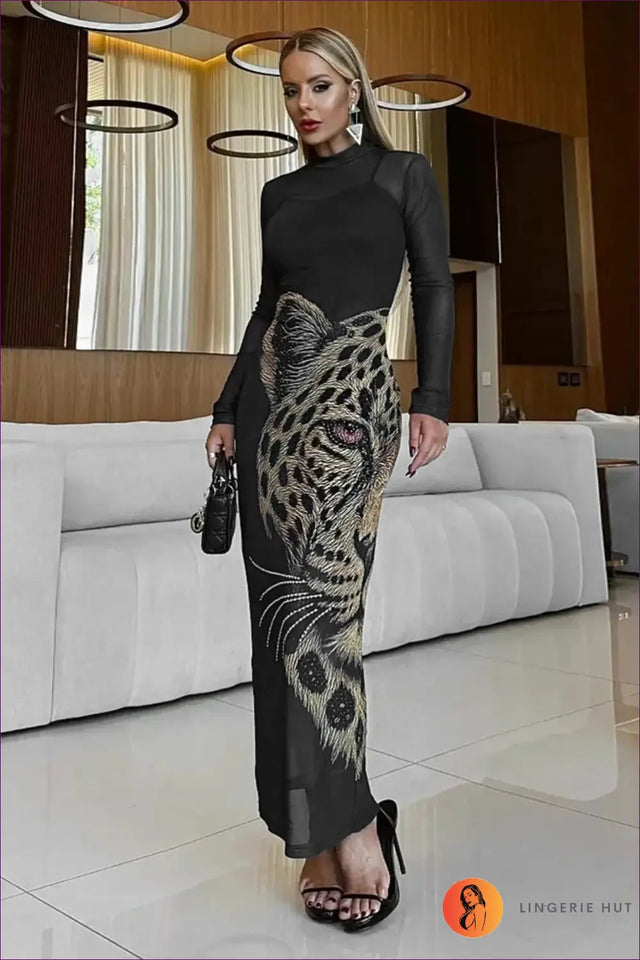 Mesh Overlay Maxi Dress - The One They'll Ask About
