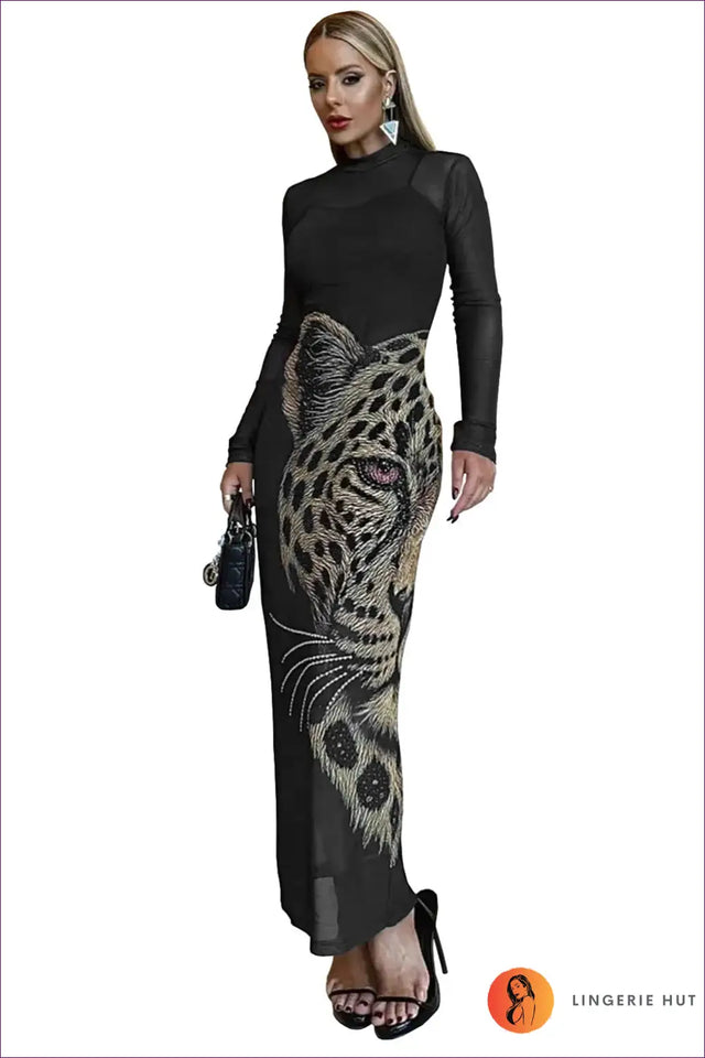 Mesh Overlay Maxi Dress - The One They'll Ask About