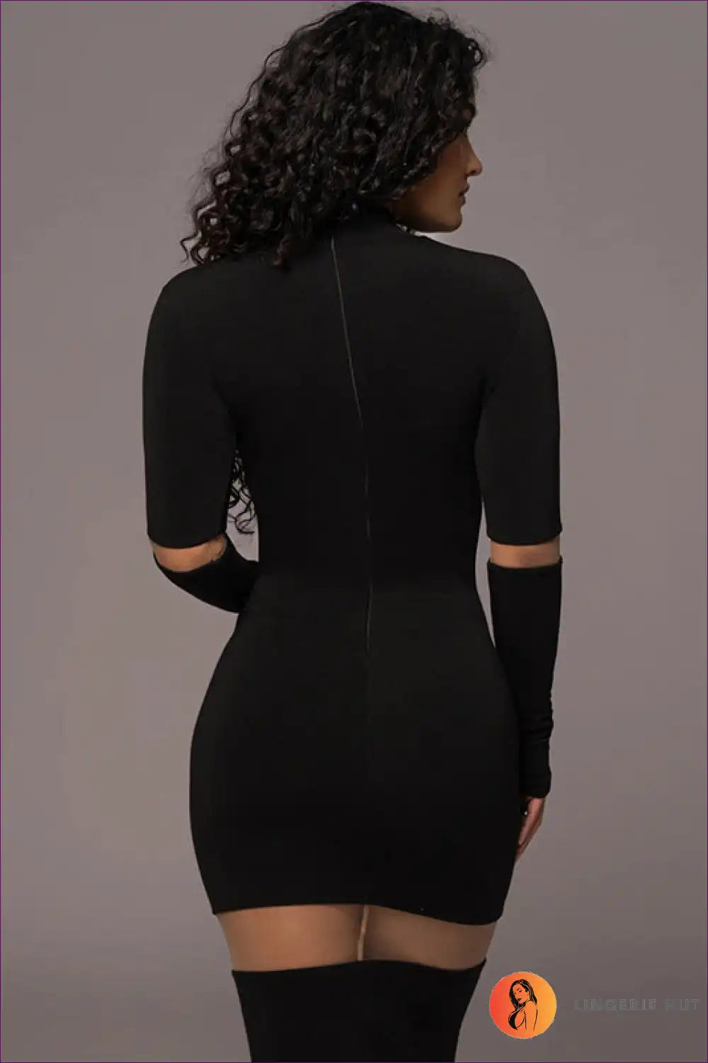 Mesh Panel Bodycon Dress with Sheer Detail Inserts for Bodycon, Date Night, Evening Wear, just In,