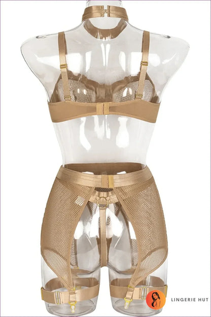Indulge In The Allure Of This Mesh Sheer Ring Detail Bra Set - a Dreamy Fusion Flirty And Captivating! Flaunt