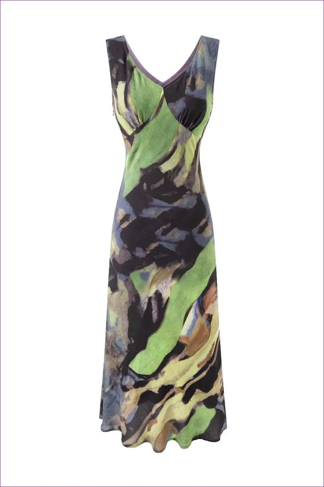 Abstract Print Midi Dress - Worth a Second Look