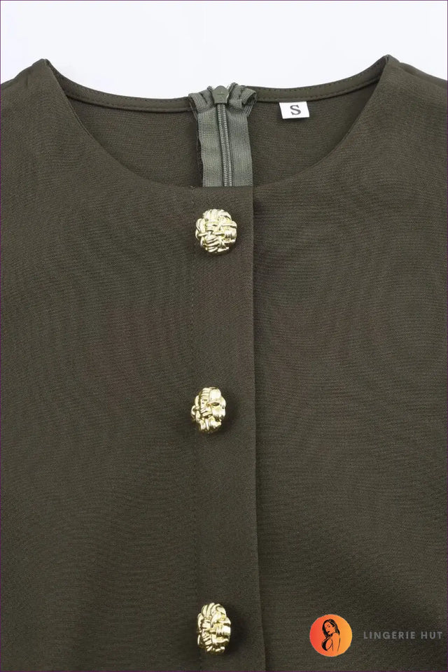 Midi A-Line Dress with Belted Waist - Understated Glamour
