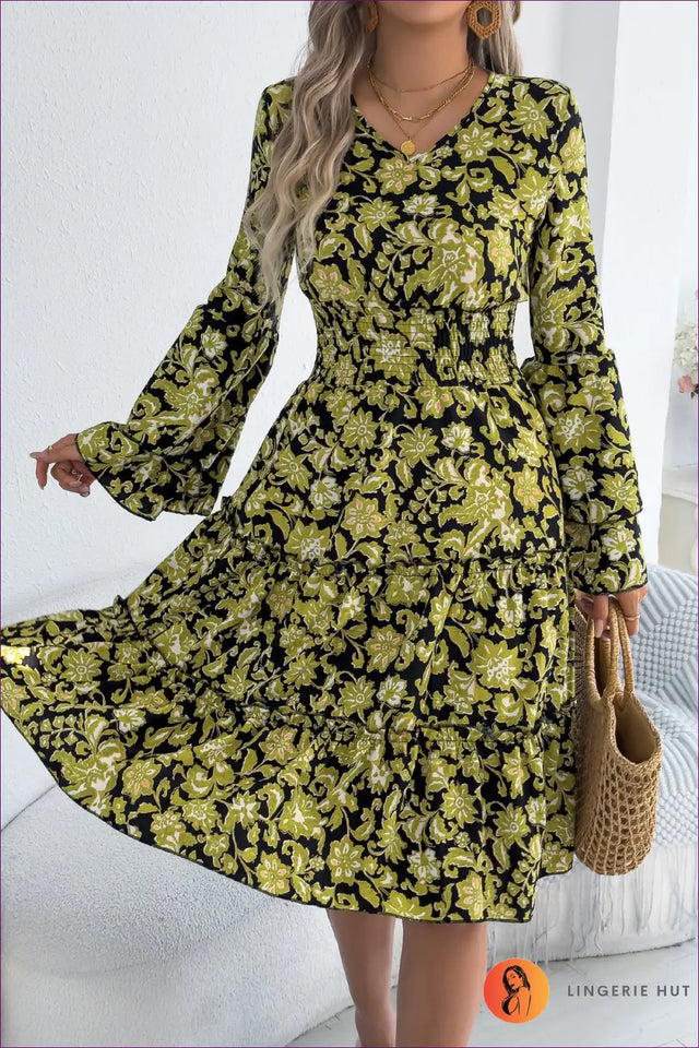 Floral Midi Dress - Effortless Garden Party Elegance