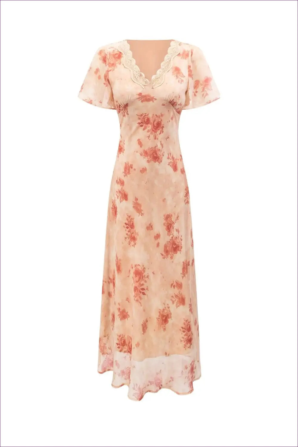 Floral Midi A-line Dress - Garden Party Ready - Dresses - Casual • Clothing • Everyday • Lingerie Hut