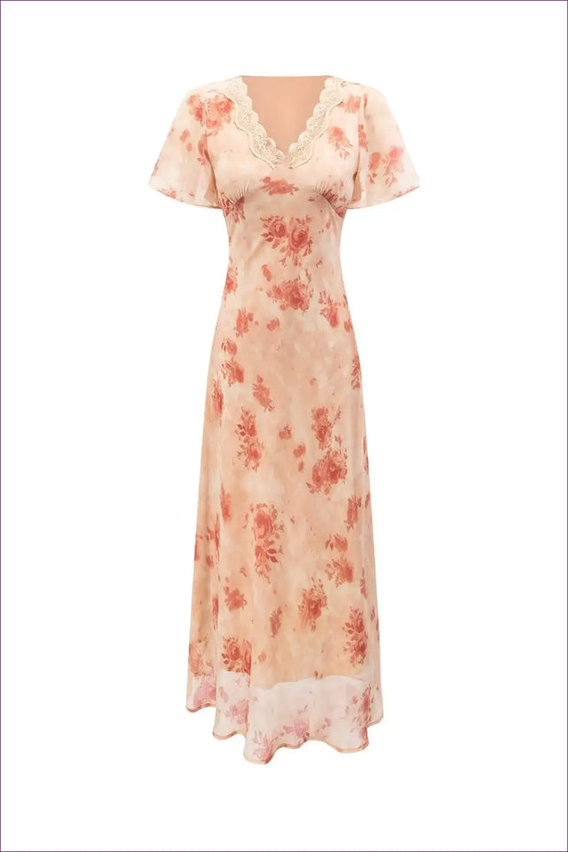 Floral Midi A-Line Dress - Garden Party Ready