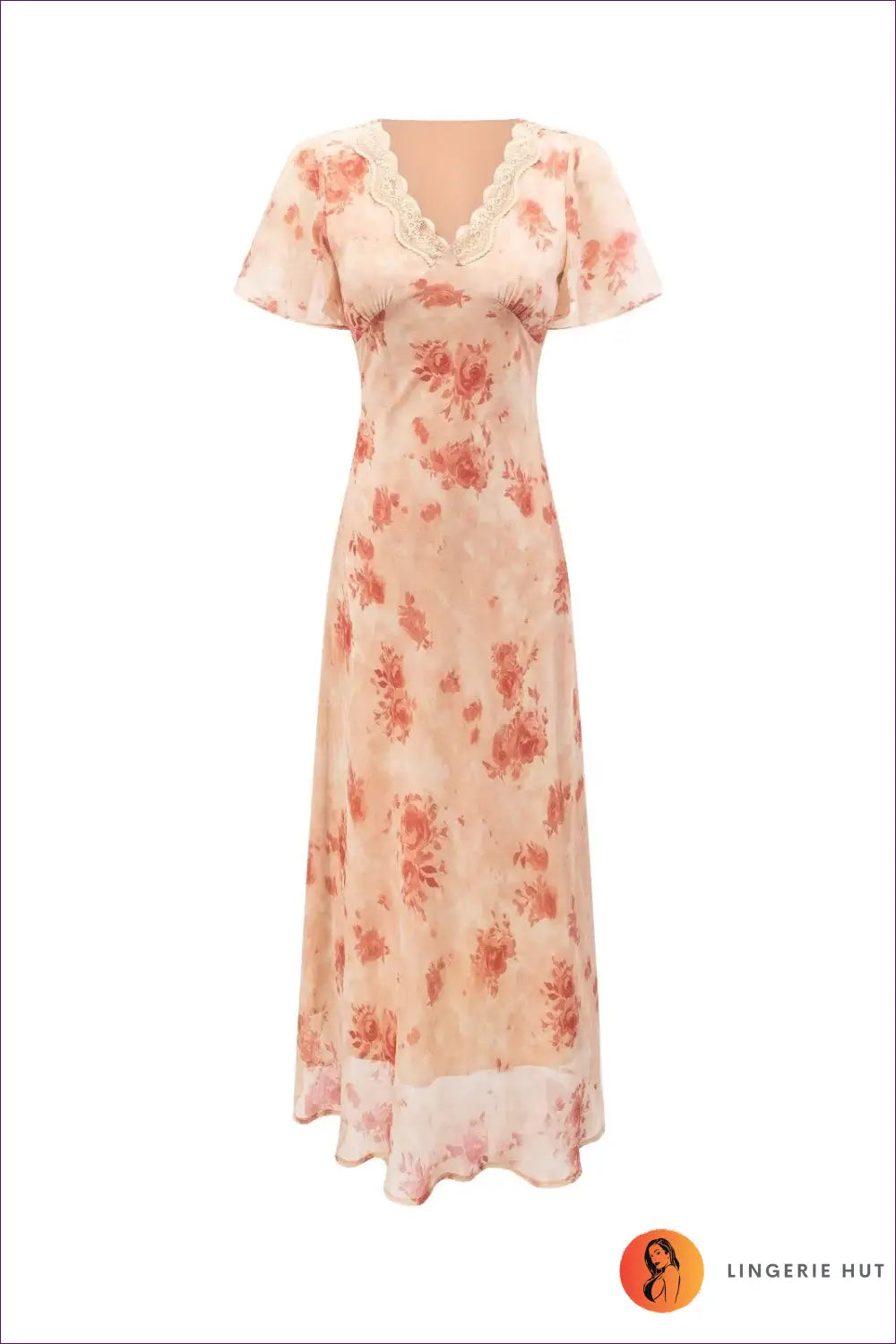 Floral Midi A-line Dress - Garden Party Ready - s / Crushed Flower - Dresses - Casual • Clothing • Everyday • Lingerie