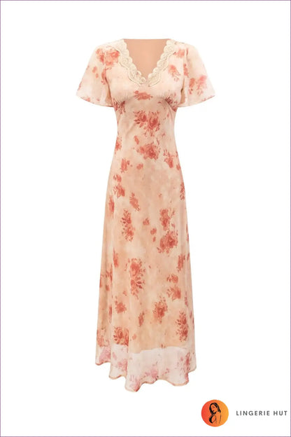 Floral Midi A-line Dress - Garden Party Ready - s / Crushed Flower - Dresses - Casual • Clothing • Everyday • Lingerie