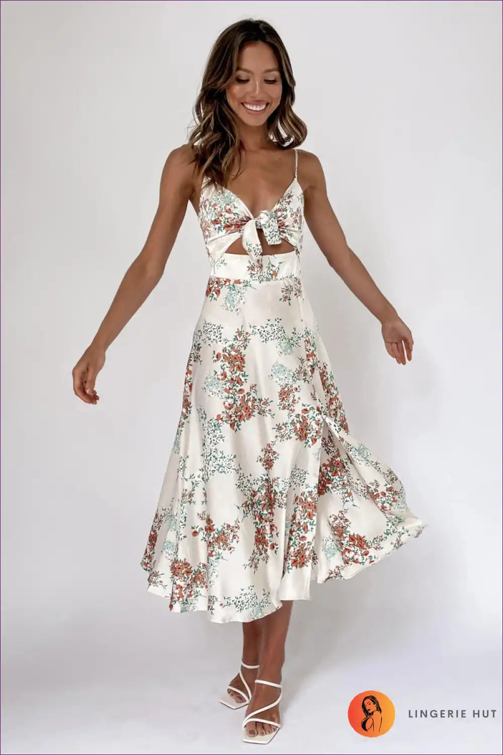 Midi Dress with Patchwork Print - Bohemian Artistry for A-line, Boho, Casual, Cutout,