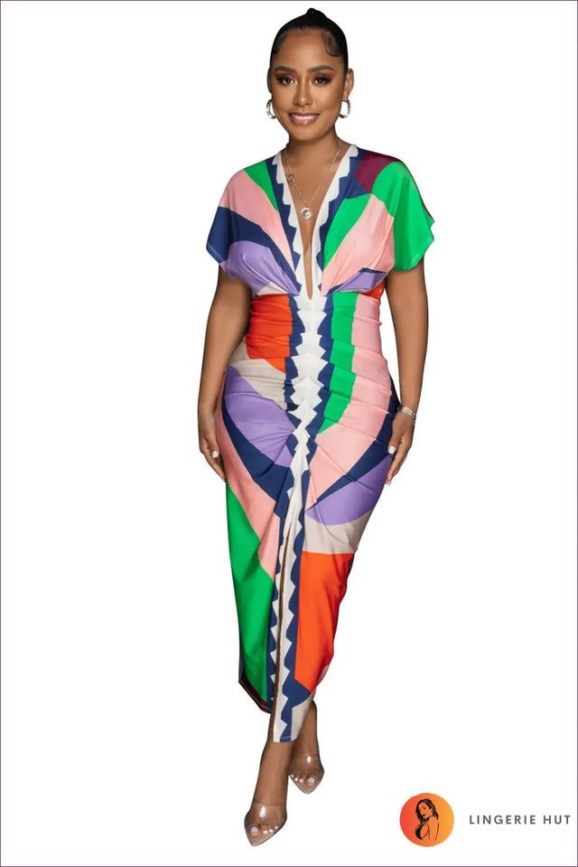 Printed Panel Midi Dress - The One They'll Ask About