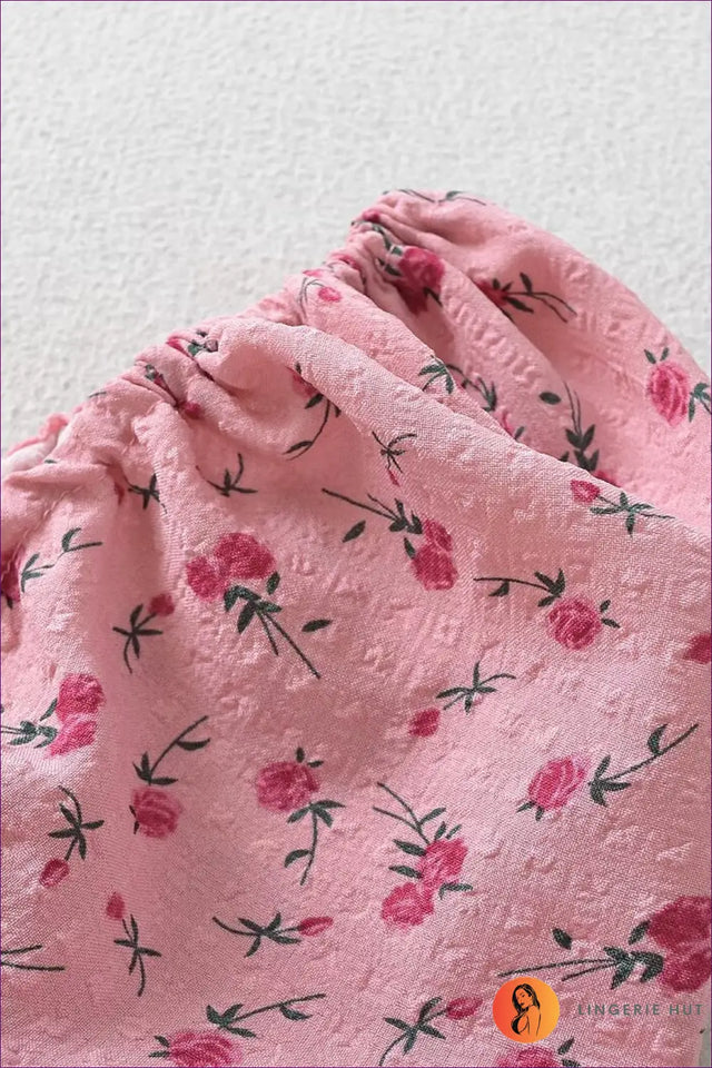 Floral Midi Dress with Puff Sleeves - Vintage Edit