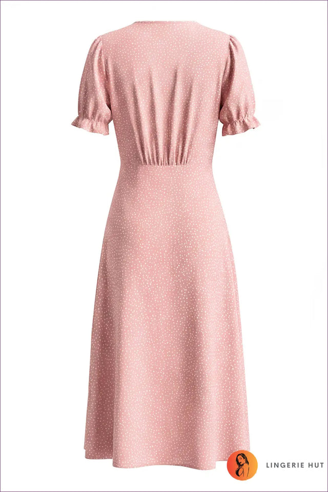 Midi A-Line Dress with Puff Sleeves - Quiet Confidence
