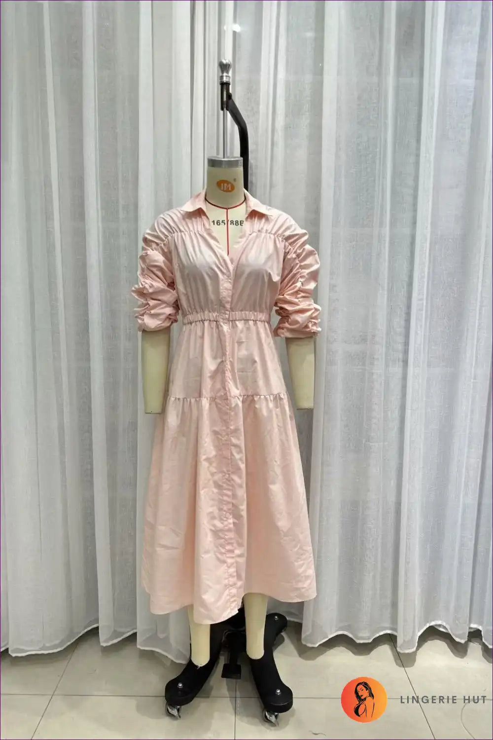 Midi Dress with Ruched Detail - Effortless Grace for All Season, Bodycon, Casual, Dress, Evening Wear