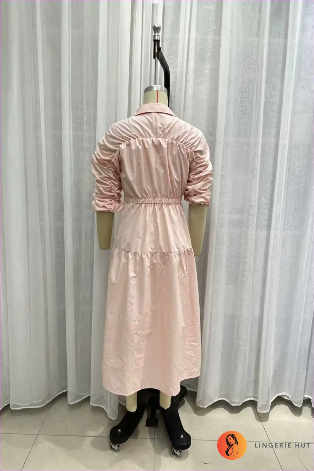 Midi Dress with Ruched Detail - Effortless Grace for All Season, Bodycon, Casual, Dress, Evening Wear