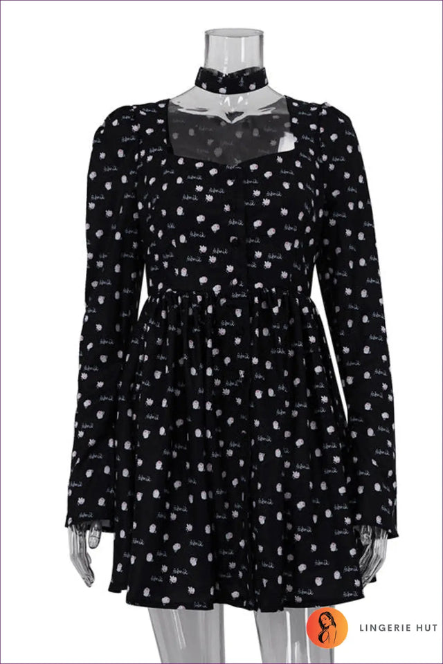 A-Line Floral Dress - Effortless Parisian Mood