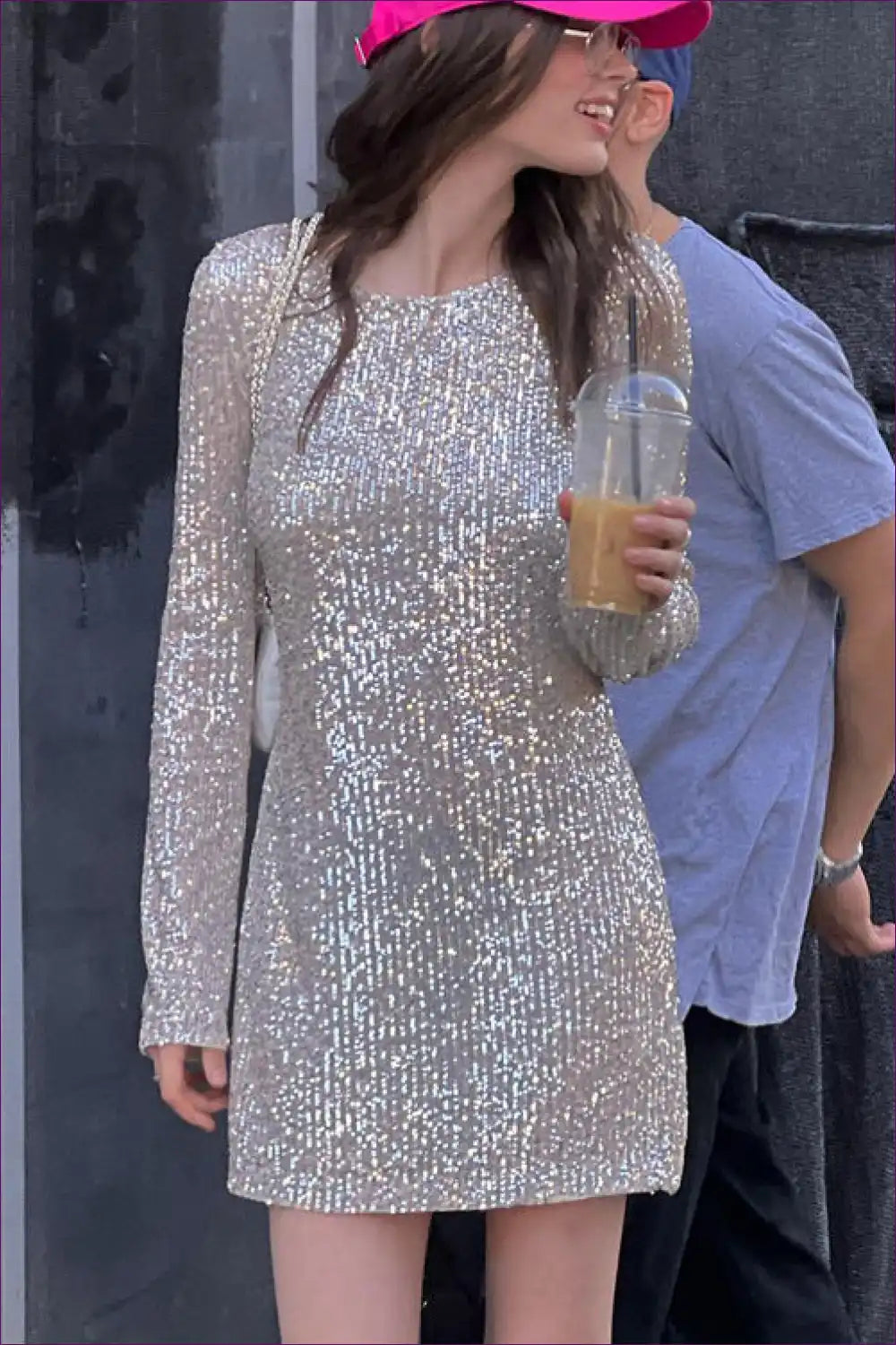Mini Dress with All-over Sequins - Effortless Party Energy for All Season, Bodycon, Clubwear, Dress, Evening