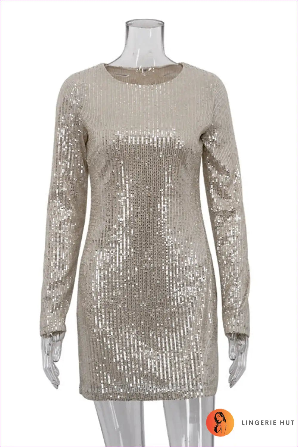 Mini Dress with All-over Sequins - Effortless Party Energy for All Season, Bodycon, Clubwear, Dress, Evening