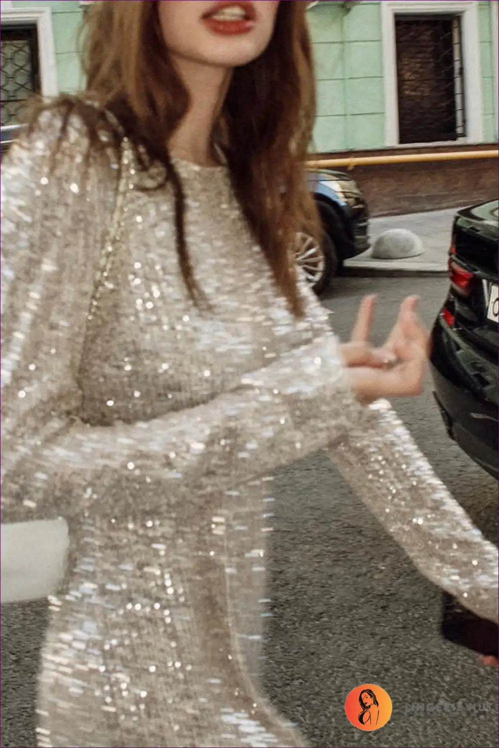 Mini Dress with All-over Sequins - Effortless Party Energy for All Season, Bodycon, Clubwear, Dress, Evening