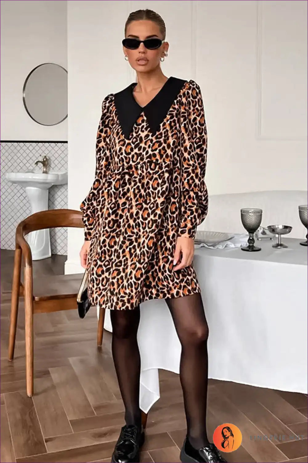 Mini Dress with Animal Print - Bold Statement for All Season, Animal, Date Night, Dress, Evening Wear