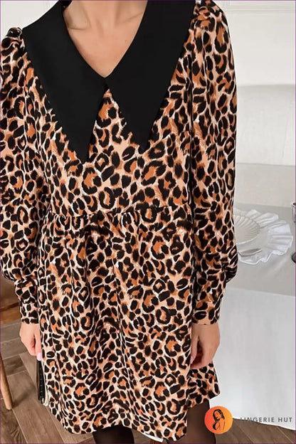 Mini Dress with Animal Print - Bold Statement for All Season, Animal, Date Night, Dress, Evening Wear