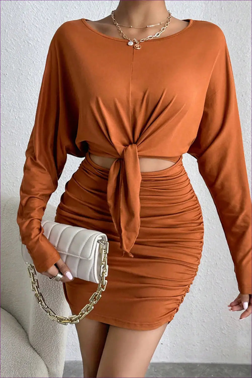 Batwing Sleeve Mini Dress - Worth a Second Look - Dresses - Lingerie Hut - All Season • Bodycon • Clubwear • Cutout