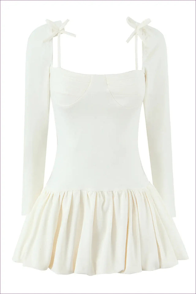 A-Line Mini Dress with Bow Detail - Effortless Elegance