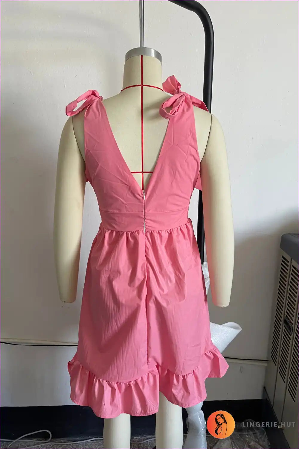 Mini Dress with Bow Shoulder Ties - Sweet Romance