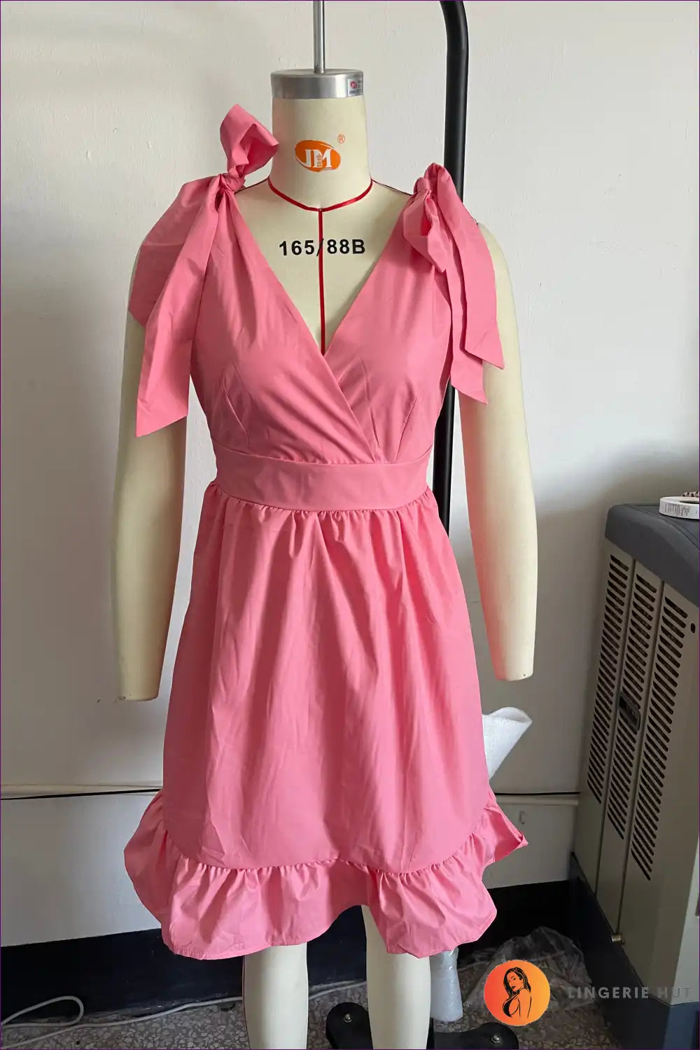 Mini Dress with Bow Shoulder Ties - Sweet Romance