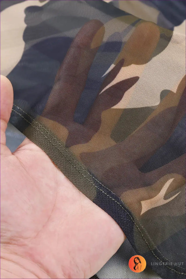Mini Dress with Camouflage Mesh and Side Slit - Confident Club Edit