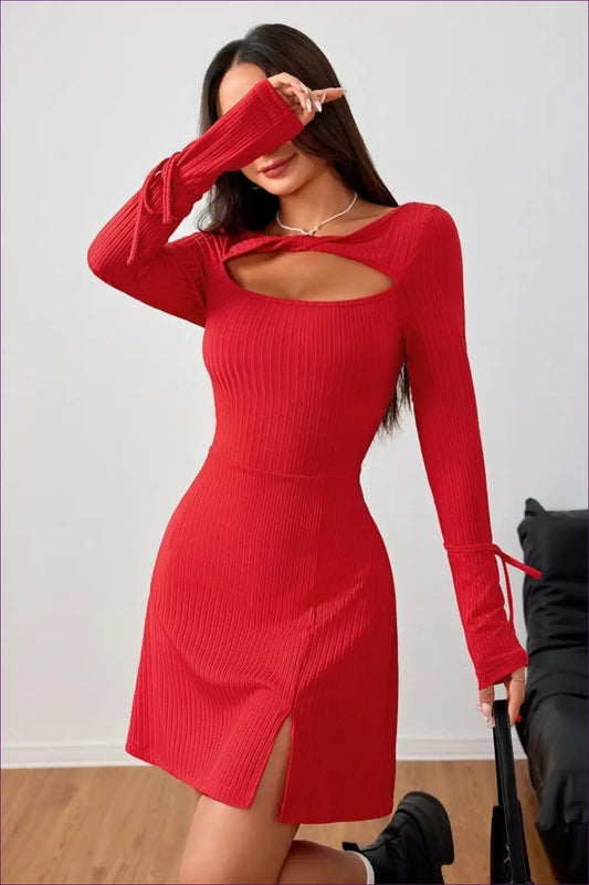 Cutout Bodycon Mini Dress - Worth a Second Look - Dresses - Lingerie Hut - All Season • Casual • Date Night