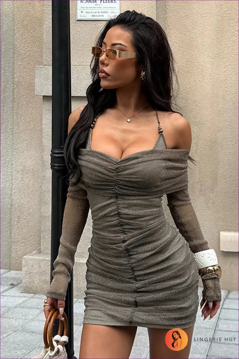 Cold Shoulder Mini Dress - Night out Confidence - Dresses - All Season • Bodycon • Clubwear • Date Night • Lingerie Hut