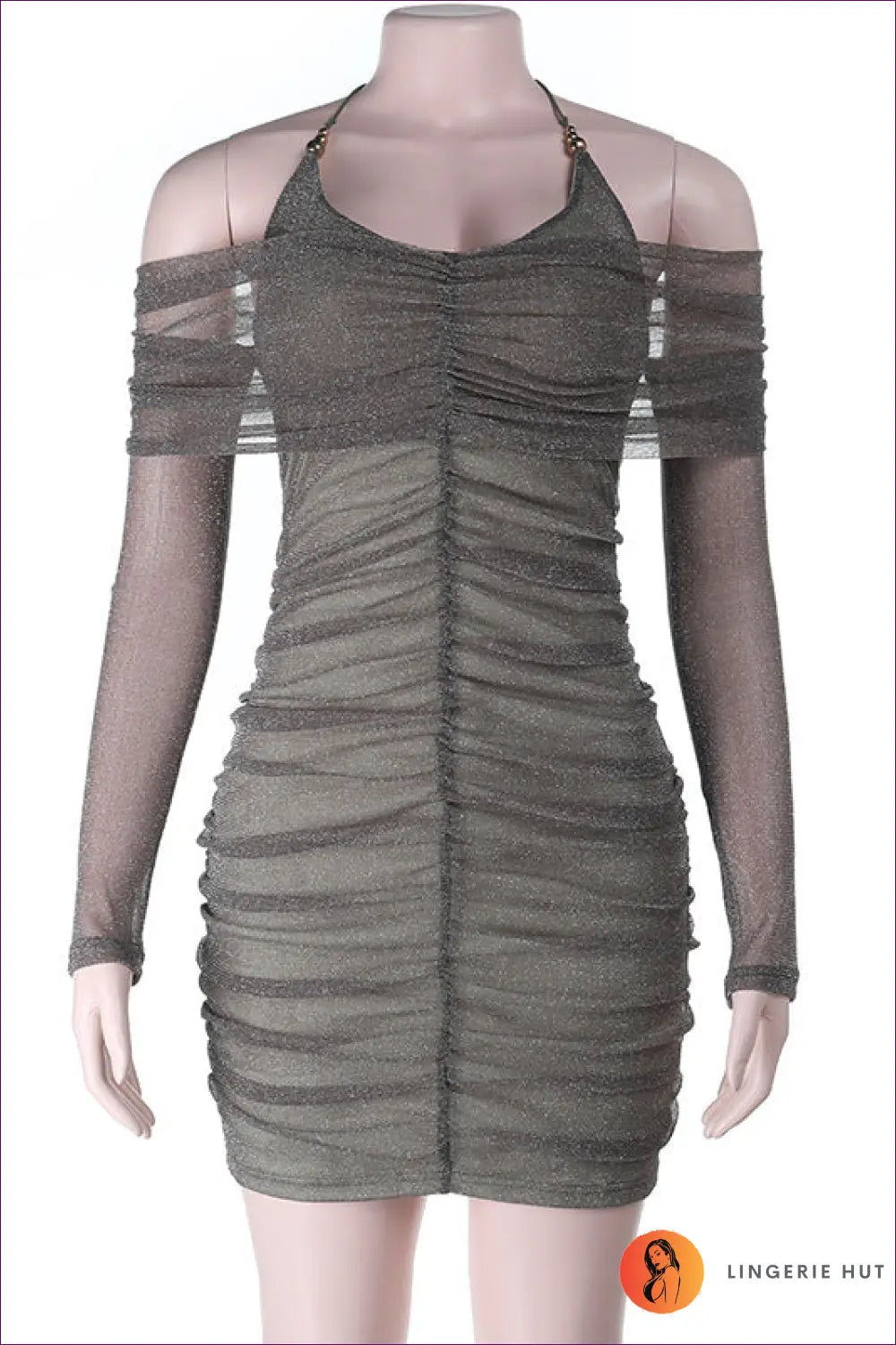 Cold Shoulder Mini Dress - Night out Confidence - Xs / Green - Dresses - All Season • Bodycon • Clubwear • Date Night
