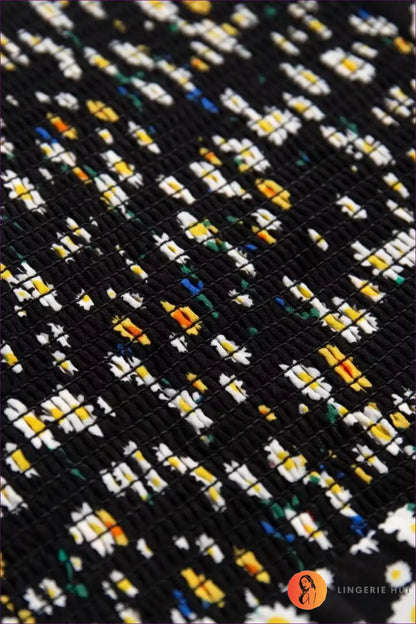 Mini Dress with Ditsy Floral - Picnic Perfect for A-line, Casual, Cotton, Dress, Everyday