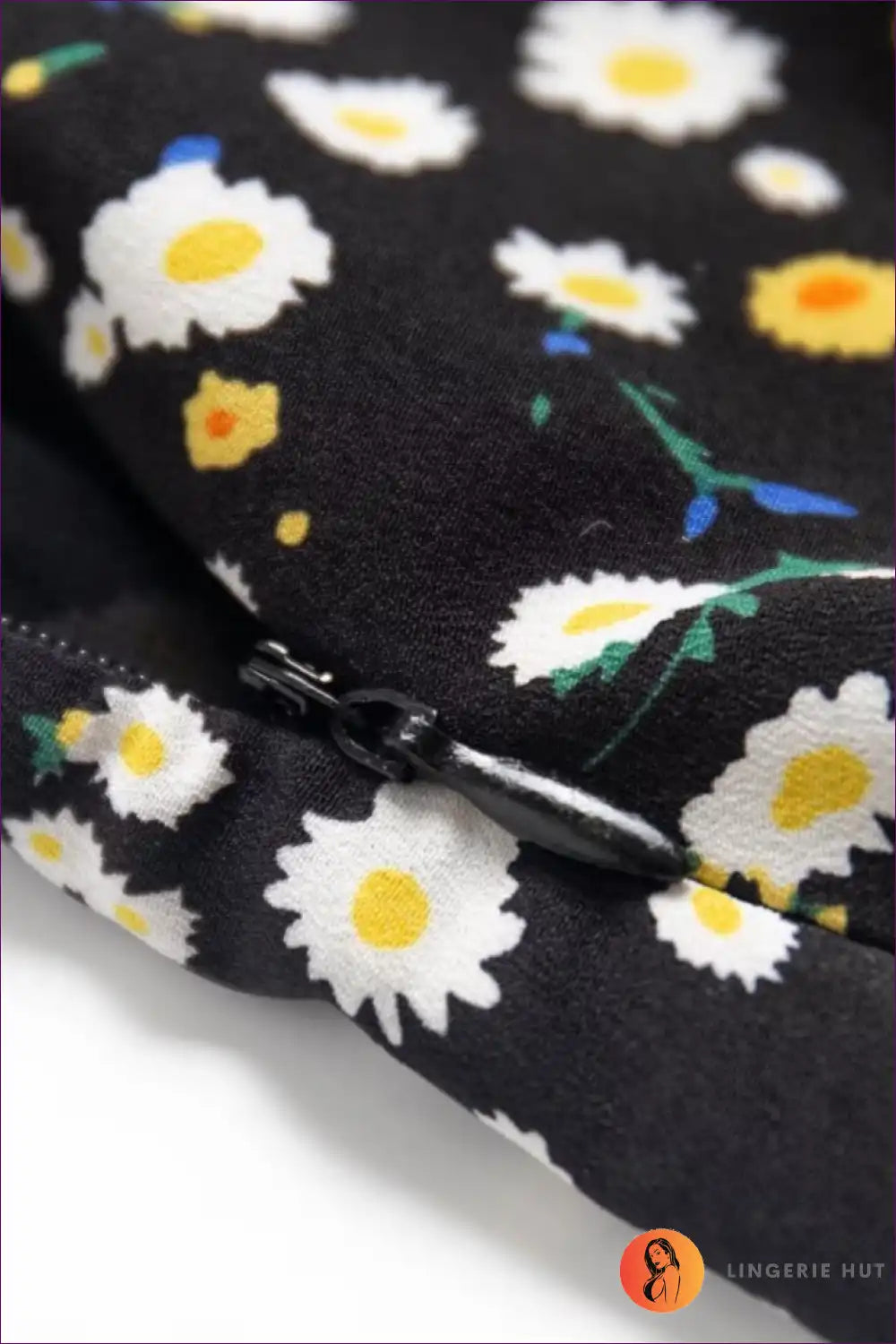 Mini Dress with Ditsy Floral - Picnic Perfect for A-line, Casual, Cotton, Dress, Everyday