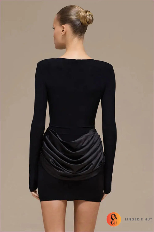 Mini Dress with Draped Side Detail - Effortless Elegance