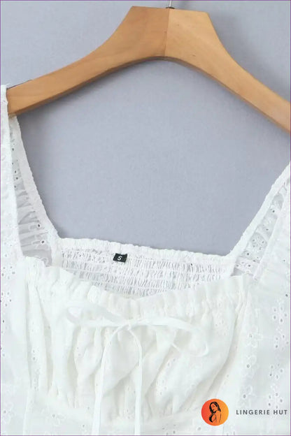 Mini Dress with Embroidered Bodice - Summer Romance for A-line, Boho, Casual, Cotton,