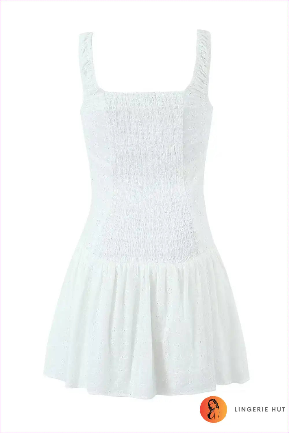 Mini Dress with Embroidered Bodice - Summer Romance for A-line, Boho, Casual, Cotton,