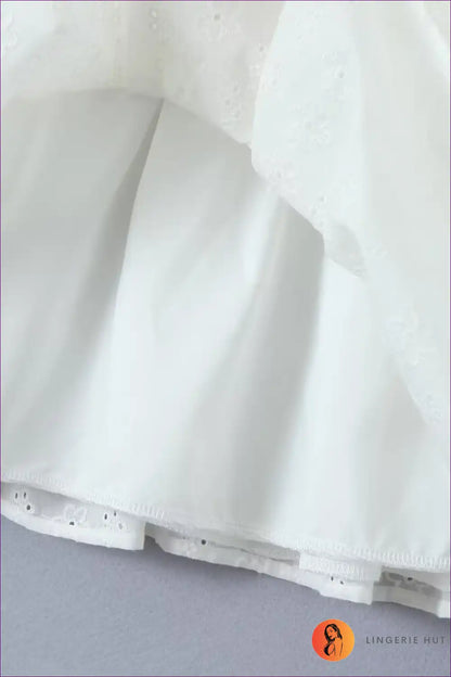 Mini Dress with Embroidered Bodice - Summer Romance for A-line, Boho, Casual, Cotton,