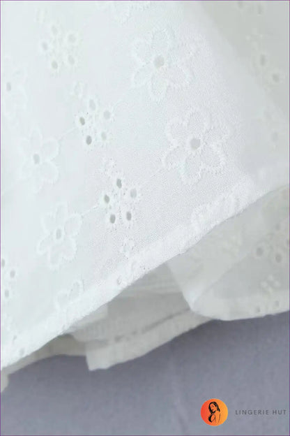 Mini Dress with Embroidered Bodice - Summer Romance for A-line, Boho, Casual, Cotton,