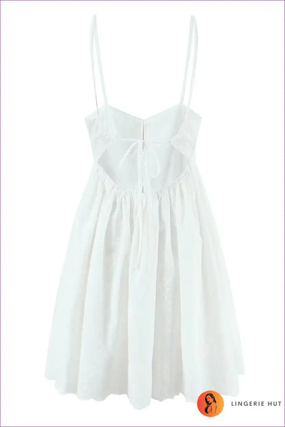 Mini Dress with Embroidered Details - Artisan Charm for A-line, Cotton, Cutout, Dress, Evening Wear