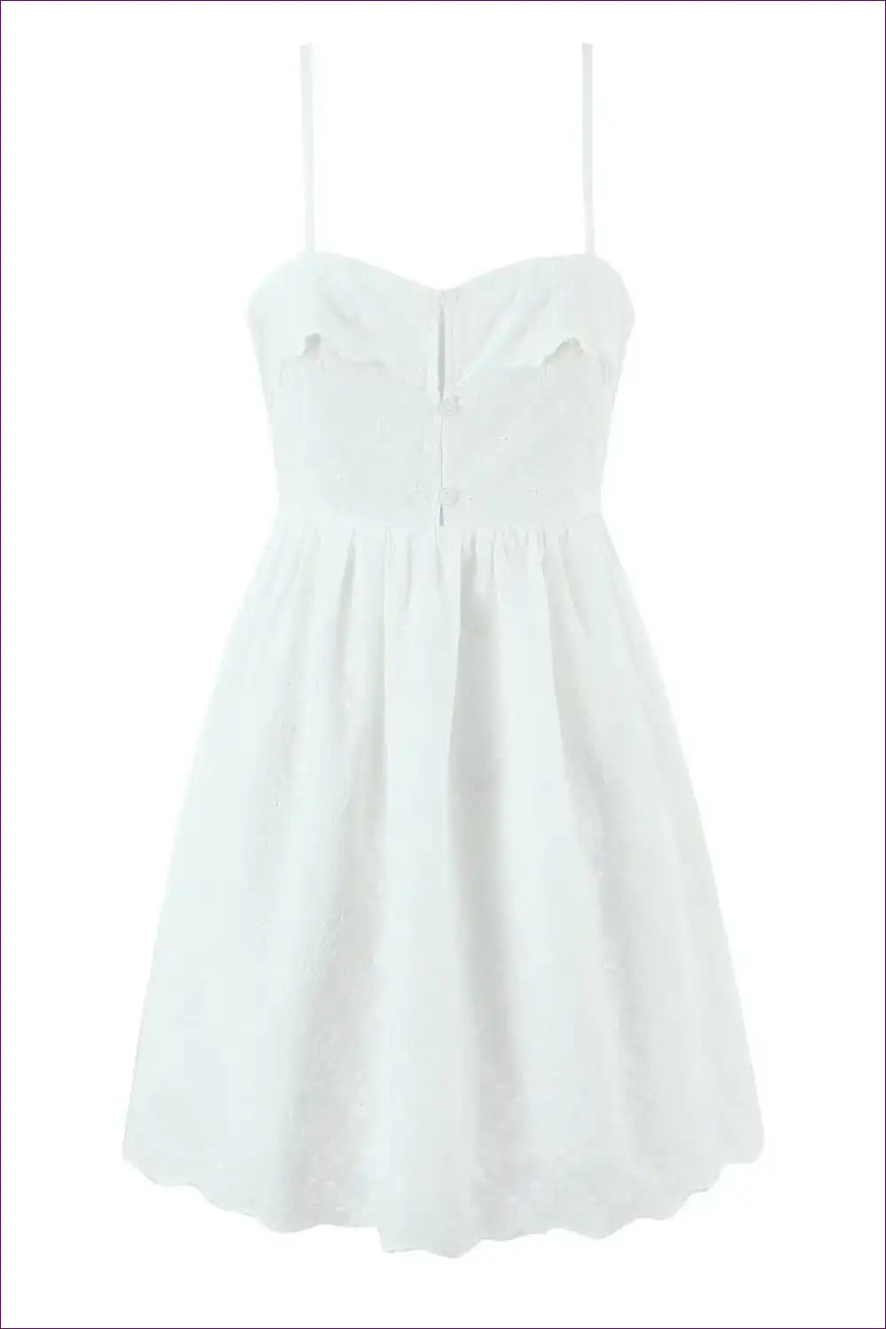 Mini Dress with Embroidered Details - Artisan Charm for A-line, Cotton, Cutout, Dress, Evening Wear